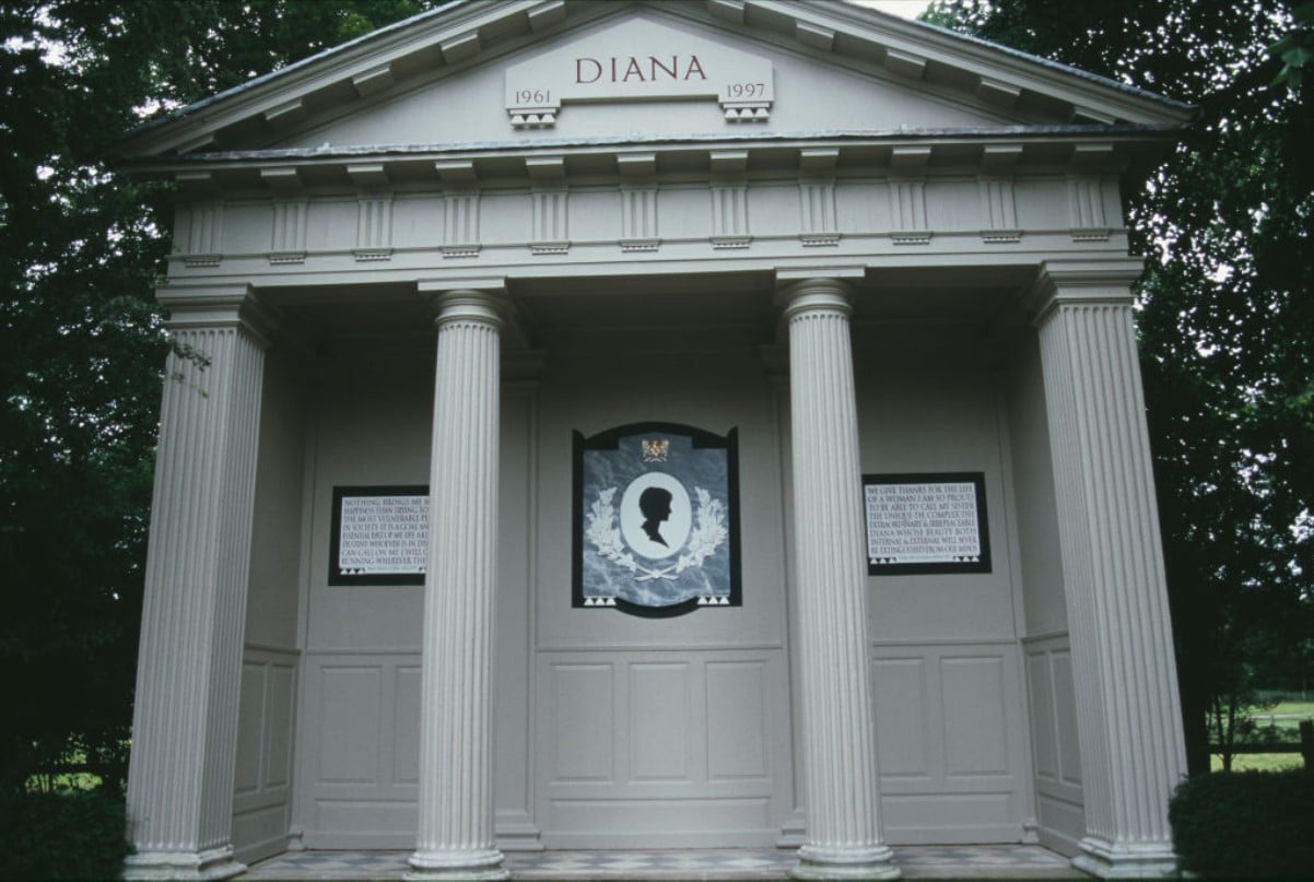 Princess Diana’s memorial site on the Althorp estate in Northamptonshire, England