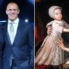A side-by-side image of Zara and Mike Tindall at an event and a painting of Queen Mary of Modena and Prince James
